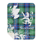 Sherpa Blanket - Tartan Blanket Thistle and Lion Scottish Clan Sutherland Old Ancient Plaid Blanket, plaid sherpa blanket queen,purple sherpa blanket,queen sherpa blanket,queen size sherpa blanket,red sherpa blanket,scottish tartan blankets,sherpa blanket,sherpa christmas blanket