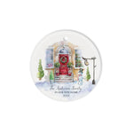 Scotstee Shop - First Christmas In Our New Home Circle Ceramic Ornament Watercolor Christmas Door Holiday New Home Christmas Gift Ornament