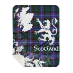 Sherpa Blanket - Tartan Blanket Thistle and Lion Scottish Clan Guthrie Plaid Blanket, plaid sherpa blanket queen,purple sherpa blanket,queen sherpa blanket,queen size sherpa blanket,red sherpa blanket,scottish tartan blankets,sherpa blanket,sherpa christmas blanket