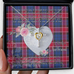 Gift For My Beautiful Girlfriend Necklace Valentine Necklace Clan Graham Of Menteith Pink Tartan Cross Dancing Necklace Scottish Tartan Jewelry