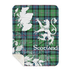 Sherpa Blanket - Tartan Blanket Thistle and Lion Scottish Clan MacThomas Ancient Plaid Blanket, plaid sherpa blanket queen,purple sherpa blanket,queen sherpa blanket,queen size sherpa blanket,red sherpa blanket,scottish tartan blankets,sherpa blanket,sherpa christmas blanket