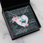 Sea Turtle Necklace Gift for My Beautiful Girlfriend Valentines Necklace Clan Campbell Of Cawdor Modern Tartan Blue Turtle Necklace