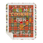 Personalized Gift Tartan Plaid Blanket Clan Scott Ancient With Christmas Cookie Baking Crew Christmas Gift Sherpa Blanket, tartan sherpa blanket,buffalo plaid sherpa blanket,christmas sherpa blanket,Christmas Throw Blanket,green plaid sherpa blanket,green sherpa blanket
