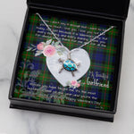 Sea Turtle Necklace Gift for My Beautiful Girlfriend Valentines Necklace Clan Gunn Tartan Blue Turtle Necklace