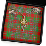 To My Beautiful Soulmate Sunflower Necklace In Your Eyes I Have Found My Home Clan MacGregor Modern Tartan Jewelry For Girlfriend, Tartan Sunflower Pendant Necklace, Scottish Tartan Jewelry, valentine necklace, necklace girlfriend, necklace for wife, cute necklaces for girlfriend, jewelry for girlfriend, to my soulmate necklace, to my future wife necklace