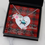 Sea Turtle Necklace Gift for My Beautiful Girlfriend Valentines Necklace Clan MacIver Tartan Blue Turtle Necklace