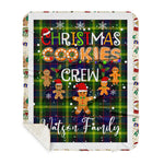 Personalized Gift Tartan Plaid Blanket Clan Watson Modern With Christmas Cookie Baking Crew Christmas Gift Sherpa Blanket, tartan sherpa blanket,buffalo plaid sherpa blanket,christmas sherpa blanket,Christmas Throw Blanket,green plaid sherpa blanket,green sherpa blanket