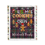 Personalized Gift Tartan Plaid Blanket Clan Macdonald With Christmas Cookie Baking Crew Christmas Gift Blanket, Plaid Blanket, Christmas Fleece Blanket, Christmas Blanket, Tartan Blanket, Scottish Blanket, Scotland Blanket, Family Name Blanket, Custom Blanket, Personalized Blanket