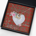 Valentine Necklace Gift For Girlfriend Love Forever Necklace Clan MacDougall Modern Tartan Necklace, Scottish Tartan Jewelry