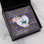 Sea Turtle Necklace Gift for My Beautiful Girlfriend Valentines Necklace Clan Adam Tartan Blue Turtle Necklace