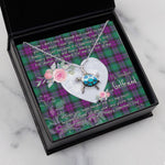 Sea Turtle Necklace Gift for My Beautiful Girlfriend Valentines Necklace Clan MacArthur Milton Tartan Blue Turtle Necklace