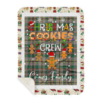 Personalized Gift Tartan Plaid Blanket Clan Craig Ancient With Christmas Cookie Baking Crew Christmas Gift Sherpa Blanket, tartan sherpa blanket,buffalo plaid sherpa blanket,christmas sherpa blanket,Christmas Throw Blanket,green plaid sherpa blanket,green sherpa blanket