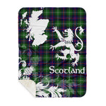 Sherpa Blanket - Tartan Blanket Thistle and Lion Scottish Clan Swinton Plaid Blanket, plaid sherpa blanket queen,purple sherpa blanket,queen sherpa blanket,queen size sherpa blanket,red sherpa blanket,scottish tartan blankets,sherpa blanket,sherpa christmas blanket