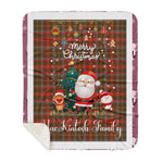 Personalized Gift Tartan Plaid Blanket Clan MacKintosh Weathered With Funny Santa Snowman Reindeer Merry Christmas Gift Sherpa Blanket, blue plaid sherpa blanket,blue tartan sherpa blanket,Buchan,buffalo plaid sherpa blanket,christmas sherpa blanket,Christmas Throw Blanket