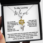 Sunflower Pendant Necklace - To My Loving Mom - Love Always Your Son Necklace