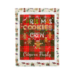Personalized Gift Tartan Plaid Blanket Clan Cameron Modern With Christmas Cookie Baking Crew Christmas Gift Blanket, Plaid Blanket, Christmas Fleece Blanket, Christmas Blanket, Tartan Blanket, Scottish Blanket, Scotland Blanket, Family Name Blanket, Custom Blanket, Personalized Blanket
