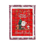 Personalized Gift Tartan Plaid Blanket Clan Burnett Modern With Funny Santa Snowman Reindeer Merry Christmas Fleece Blanket, Home Living Room, Plaid Blanket, Tartan Blanket, Scottish Blanket, Buffalo fleece blanket, Christmas Blanket