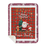 Personalized Gift Tartan Plaid Blanket Clan Fraser Weathered With Funny Santa Snowman Reindeer Merry Christmas Gift Sherpa Blanket, blue plaid sherpa blanket,blue tartan sherpa blanket,Buchan,buffalo plaid sherpa blanket,christmas sherpa blanket,Christmas Throw Blanket