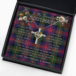 To My Beautiful Soulmate Necklace In Your Eyes I Have Found My Home Clan MacLennan Tartan Cross Dancing Necklace