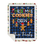 Personalized Gift Tartan Plaid Blanket Clan Home Hume With Christmas Cookie Baking Crew Christmas Gift Sherpa Blanket, tartan sherpa blanket,buffalo plaid sherpa blanket,christmas sherpa blanket,Christmas Throw Blanket,green plaid sherpa blanket,green sherpa blanket