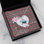 Sea Turtle Necklace Gift for My Beautiful Girlfriend Valentines Necklace Clan Haig Tartan Blue Turtle Necklace
