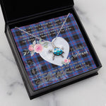 Sea Turtle Necklace Gift for My Beautiful Girlfriend Valentines Necklace Clan Maule Tartan Blue Turtle Necklace