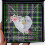 Gift For My Beautiful Girlfriend Necklace Valentine Necklace Clan Farquharson Tartan Cross Dancing Necklace Scottish Tartan Jewelry