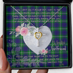Gift For My Beautiful Girlfriend Necklace Valentine Necklace Clan Hamilton Hunting Tartan Cross Dancing Necklace Scottish Tartan Jewelry