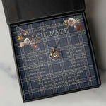 To My Beautiful Soulmate Necklace In Your Eyes I Have Found My Home Clan Navy Formal Dress Tartan Crown Pendant Necklace