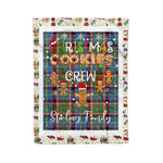 Personalized Gift Tartan Plaid Blanket Clan Stirling With Christmas Cookie Baking Crew Christmas Gift Blanket, Plaid Blanket, Christmas Fleece Blanket, Christmas Blanket, Tartan Blanket, Scottish Blanket, Scotland Blanket, Family Name Blanket, Custom Blanket, Personalized Blanket