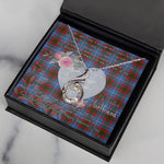 Rising Phoenix Necklace - Valentine Necklace Clan Spalding Tartan Gift for Girlfriend, Gift for My Wife Rising Phoenix Necklace