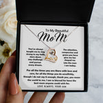 To My Beautiful Mom Necklace The Best Mom Anyone Could Wish For, Mother's Day Gift Necklace Forever Love Necklace