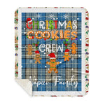 Personalized Gift Tartan Plaid Blanket Clan Napier Ancient With Christmas Cookie Baking Crew Christmas Gift Sherpa Blanket, tartan sherpa blanket,buffalo plaid sherpa blanket,christmas sherpa blanket,Christmas Throw Blanket,green plaid sherpa blanket,green sherpa blanket