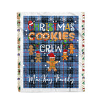 Personalized Gift Tartan Plaid Blanket Clan MacKay Blue With Christmas Cookie Baking Crew Christmas Gift Blanket, Plaid Blanket, Christmas Fleece Blanket, Christmas Blanket, Tartan Blanket, Scottish Blanket, Scotland Blanket, Family Name Blanket, Custom Blanket, Personalized Blanket