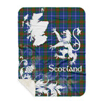 Sherpa Blanket - Tartan Blanket Thistle and Lion Scottish Clan Edmonstone Plaid Blanket, plaid sherpa blanket queen,purple sherpa blanket,queen sherpa blanket,queen size sherpa blanket,red sherpa blanket,scottish tartan blankets,sherpa blanket,sherpa christmas blanket