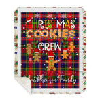 Personalized Gift Tartan Plaid Blanket Clan MacPherson With Christmas Cookie Baking Crew Christmas Gift Sherpa Blanket, tartan sherpa blanket,buffalo plaid sherpa blanket,christmas sherpa blanket,Christmas Throw Blanket,green plaid sherpa blanket,green sherpa blanket