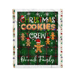 Personalized Gift Tartan Plaid Blanket Clan Orrock With Christmas Cookie Baking Crew Christmas Gift Blanket, Plaid Blanket, Christmas Fleece Blanket, Christmas Blanket, Tartan Blanket, Scottish Blanket, Scotland Blanket, Family Name Blanket, Custom Blanket, Personalized Blanket