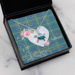 Sea Turtle Necklace Gift for My Beautiful Girlfriend Valentines Necklace Clan Hamilton Hunting Ancient Tartan Blue Turtle Necklace