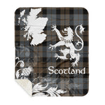 Sherpa Blanket - Tartan Blanket Thistle and Lion Scottish Clan MacKay Weathered Plaid Blanket, plaid sherpa blanket queen,purple sherpa blanket,queen sherpa blanket,queen size sherpa blanket,red sherpa blanket,scottish tartan blankets,sherpa blanket,sherpa christmas blanket