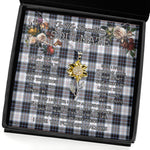 To My Beautiful Soulmate Sunflower Necklace In Your Eyes I Have Found My Home Clan MacRae Dress Modern Tartan Jewelry For Girlfriend, Tartan Sunflower Pendant Necklace, Scottish Tartan Jewelry, valentine necklace, necklace girlfriend, necklace for wife, cute necklaces for girlfriend, jewelry for girlfriend, to my soulmate necklace, to my future wife necklace