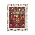 Personalized Gift Tartan Plaid Blanket Clan MacFarlane Red With Christmas Cookie Baking Crew Christmas Gift Blanket, Plaid Blanket, Christmas Fleece Blanket, Christmas Blanket, Tartan Blanket, Scottish Blanket, Scotland Blanket, Family Name Blanket, Custom Blanket, Personalized Blanket