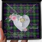 Gift For My Beautiful Girlfriend Necklace Valentine Necklace Clan Sutherland Tartan Cross Dancing Necklace Scottish Tartan Jewelry