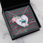 Sea Turtle Necklace Gift for My Beautiful Girlfriend Valentines Necklace Clan Jardine Dress Tartan Blue Turtle Necklace