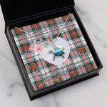 Sea Turtle Necklace Gift for My Beautiful Girlfriend Valentines Necklace Clan MacDuff Dress Modern Tartan Blue Turtle Necklace