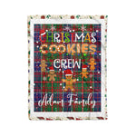 Personalized Gift Tartan Plaid Blanket Clan Adam Ancient With Christmas Cookie Baking Crew Christmas Gift Blanket, Plaid Blanket, Christmas Fleece Blanket, Christmas Blanket, Tartan Blanket, Scottish Blanket, Scotland Blanket, Family Name Blanket, Custom Blanket, Personalized Blanket