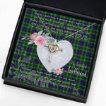 Gift For My Beautiful Girlfriend Necklace Valentine Necklace Clan Duncan Tartan Cross Dancing Necklace Scottish Tartan Jewelry