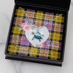 Sea Turtle Necklace Gift for My Beautiful Girlfriend Valentines Necklace Clan Culloden Tartan Blue Turtle Necklace