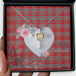 Gift For My Beautiful Girlfriend Necklace Valentine Necklace Clan Moubray Tartan Cross Dancing Necklace Scottish Tartan Jewelry