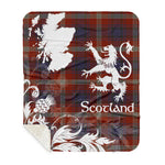 Sherpa Blanket - Tartan Blanket Thistle and Lion Scottish Clan Ainslie Ancient Plaid Blanket, plaid sherpa blanket queen,purple sherpa blanket,queen sherpa blanket,queen size sherpa blanket,red sherpa blanket,scottish tartan blankets,sherpa blanket,sherpa christmas blanket