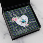 Sea Turtle Necklace Gift for My Beautiful Girlfriend Valentines Necklace Clan Meldrum Tartan Blue Turtle Necklace